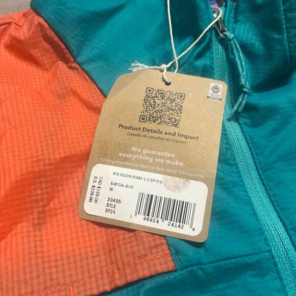 Patagonia Houdini Stash 1/2 Zip Pullover Multicolor Womens XS Jacket NEW $139 - Picture 4 of 5